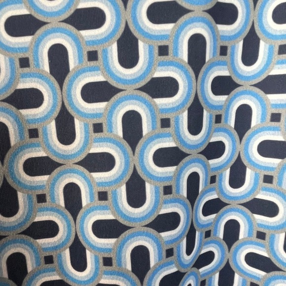 CREMIEUX PREMIUM DENIM Men's XL Blue Geometric Short Sleeve Button Up Shirt - Picture 5 of 7